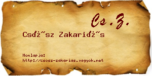 Csősz Zakariás névjegykártya